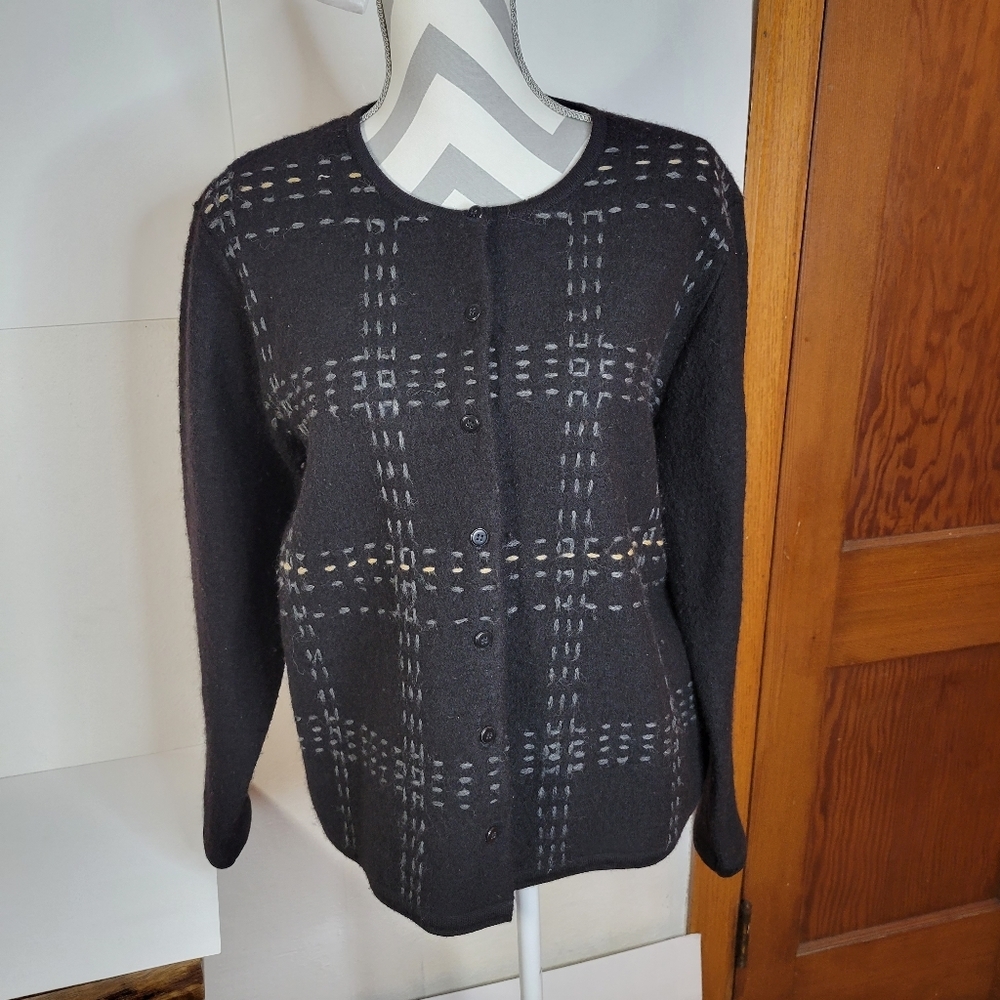 Womens Village Sport by Liz Claiborne Company Wool Button up Cardigan Size Large